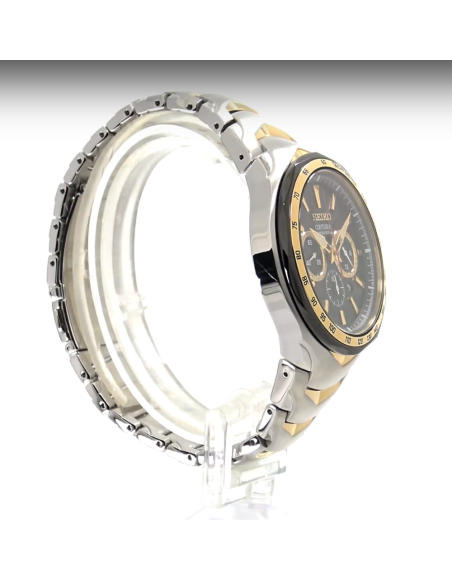 reloj cronógrafo hombre Seiko Coutura SRWZ26 45.6mm cristal de zafiro 100m WR correa de acero